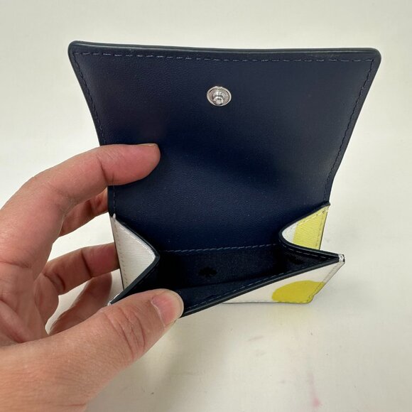 Kate Spade Cameron Lemon Zest Micro Tri Fold Wallet Several pockets - Picture 5 of 10